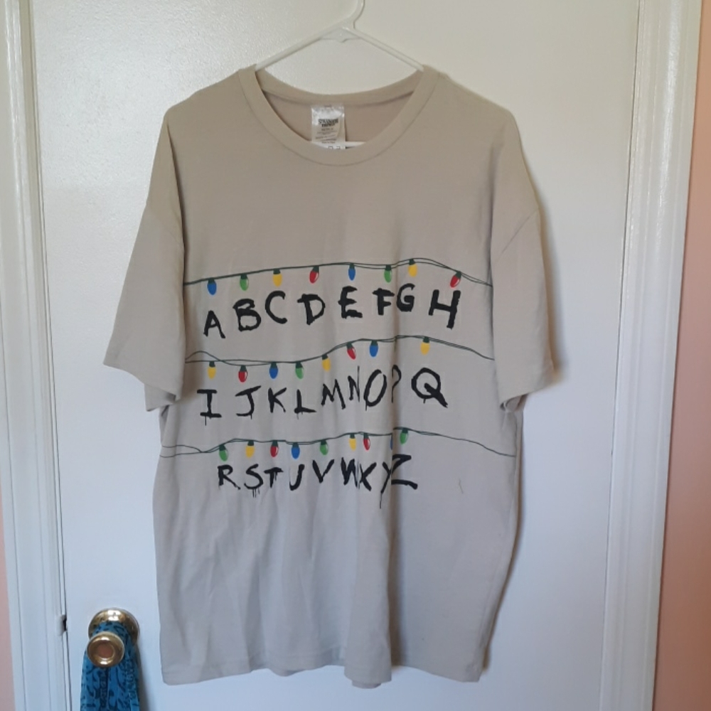 Stranger Things Alphabet Wall T-Shirt